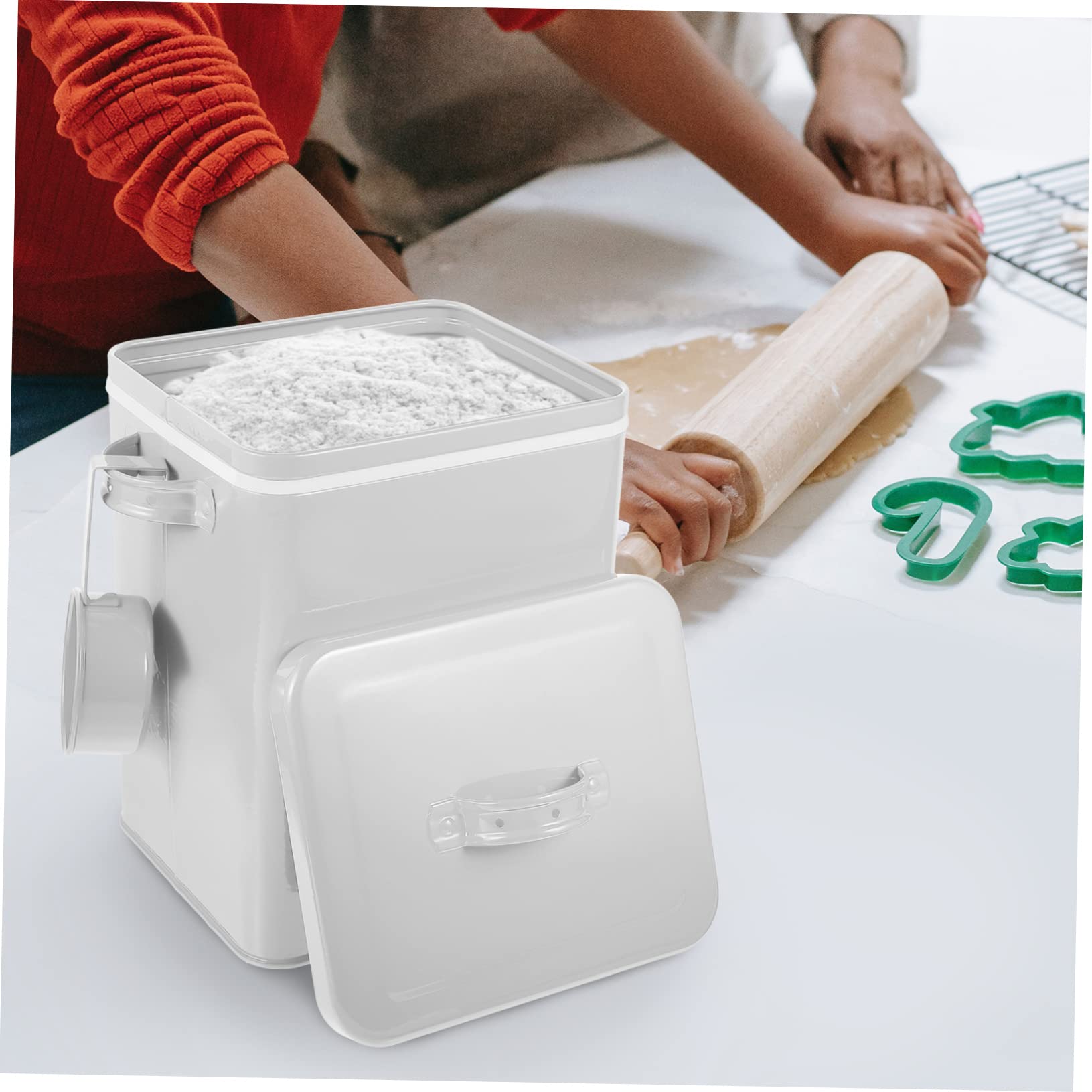 Cabilock Contenedor de Arroz con Tapa Sellada Balde para Ropa Almacenamiento de Harina Recipiente para Alimentos para Mascotas Suministros de Cocina Color
