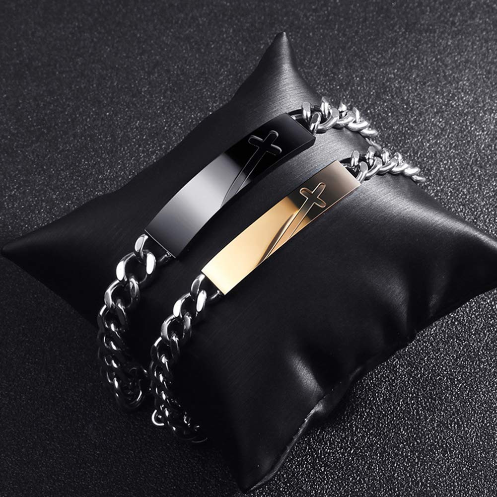 Mode Paar Titan Stahl Armband, Herren Frauen Persönlichkeit Handgelenk Poliert Panzerkette, Exquisiter Schmuck Armreifen Geschenk Exquisit