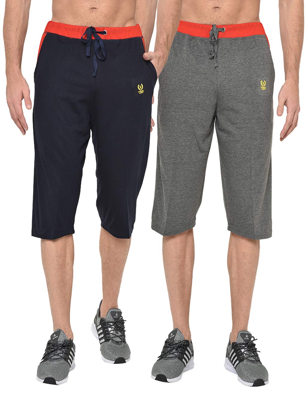 mack jonney Cotton Blended Regular Fit Capris-3/4Th for Men(Pack of 2)-C9_NVY_Ant_0002-P-picture-30