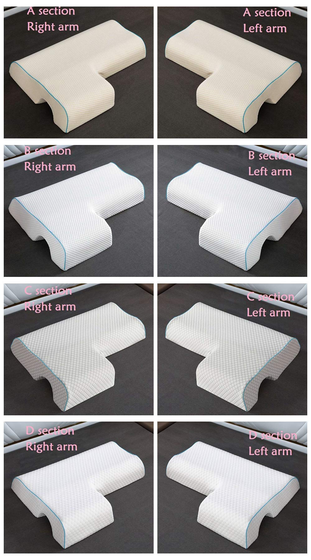 Koppels Kussen Gebogen Knuffelkussen Met Langzame Rebound Traagschuim Voor Armsteun Hand F