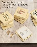 Vista 35 de MESHA Brown Jewelry Gift Boxes with Lids 10 PC, 6x5x1 Cotton Filled Jewelry Boxes, Necklace Gift Box, Bracelet Gift Box, Earring Box, Bulk Jewelry