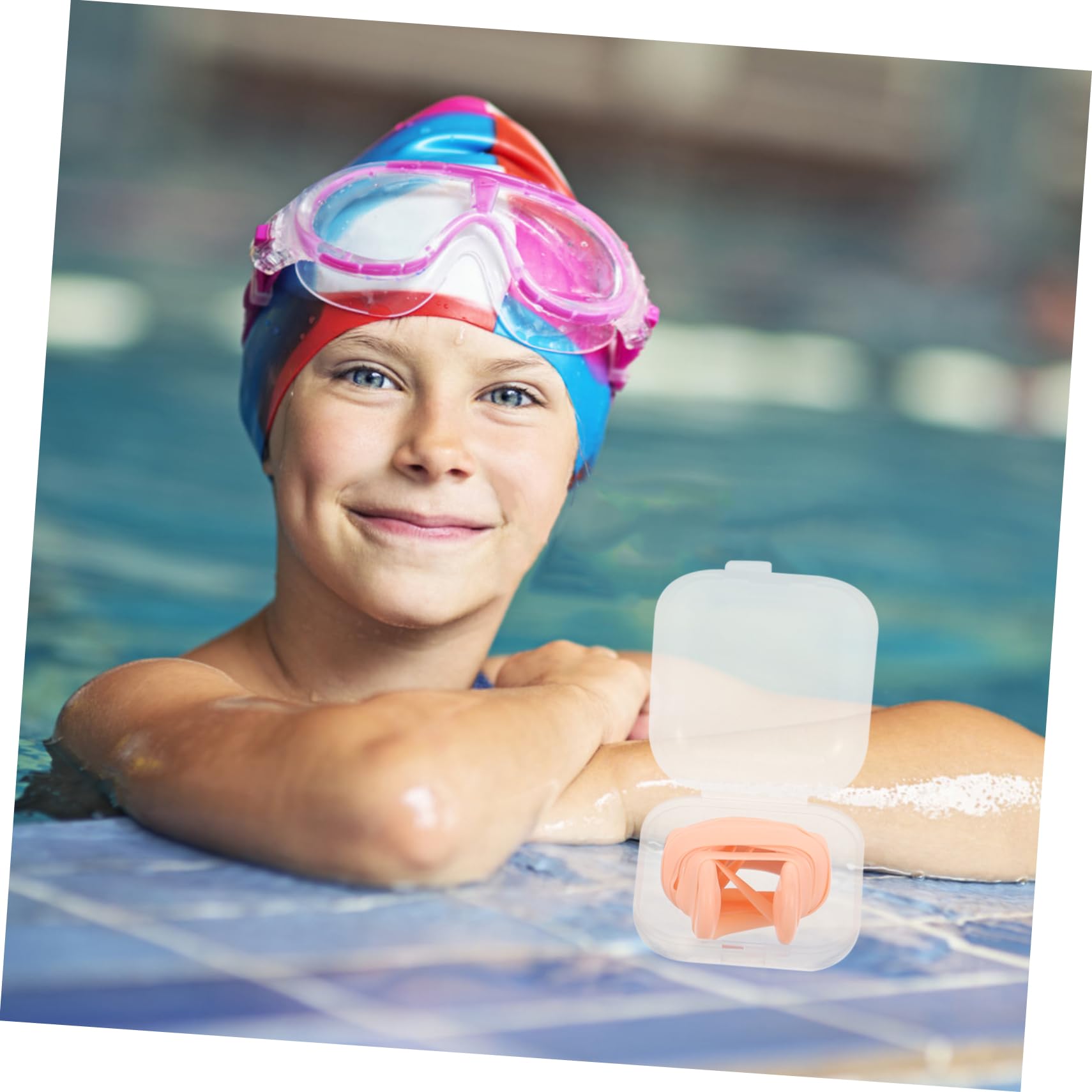 Garneck Swimming Nose Clip Strap 12 Pieces Silicone Nasal Splint for Sports Soft Comfortable for Ages