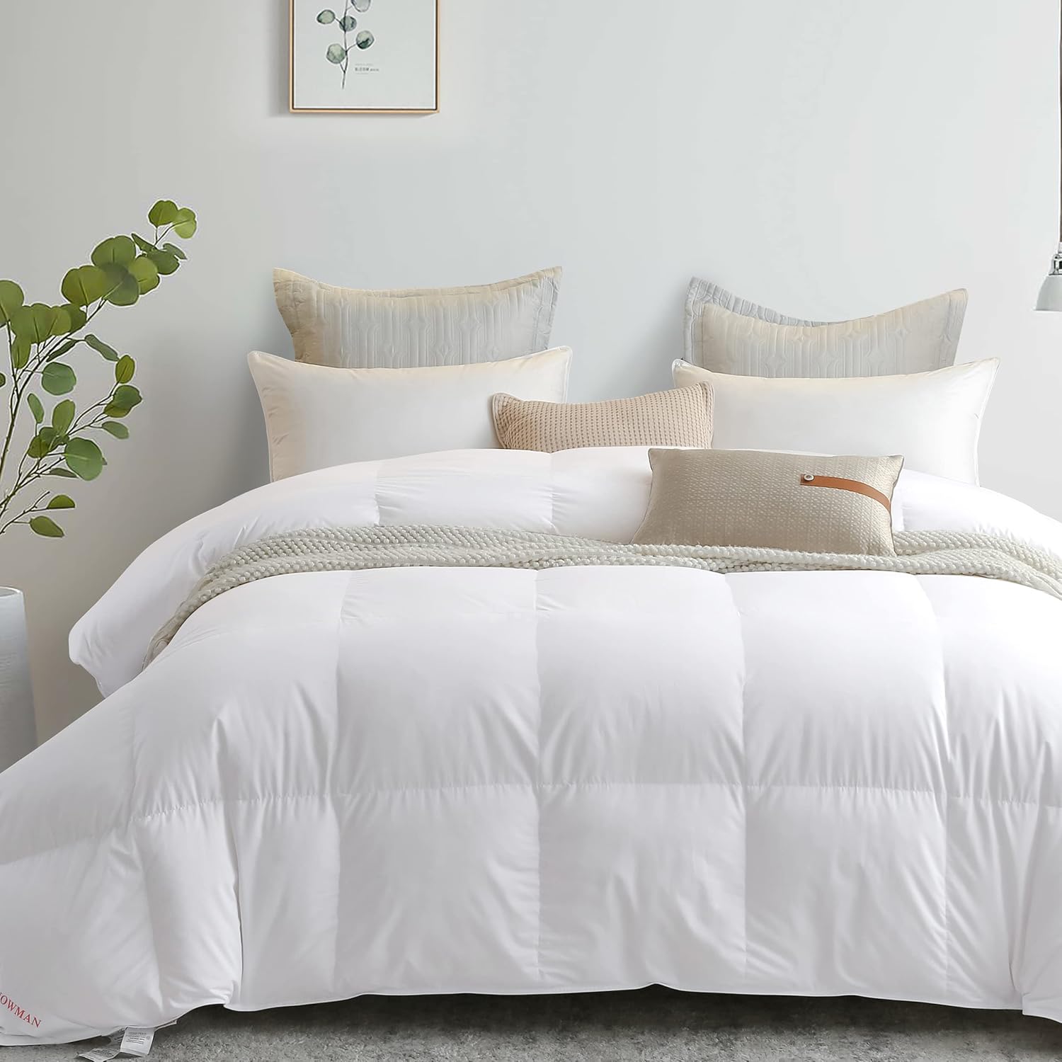 SNOWMAN Down Feather Comforter Queen, All Season Comforter