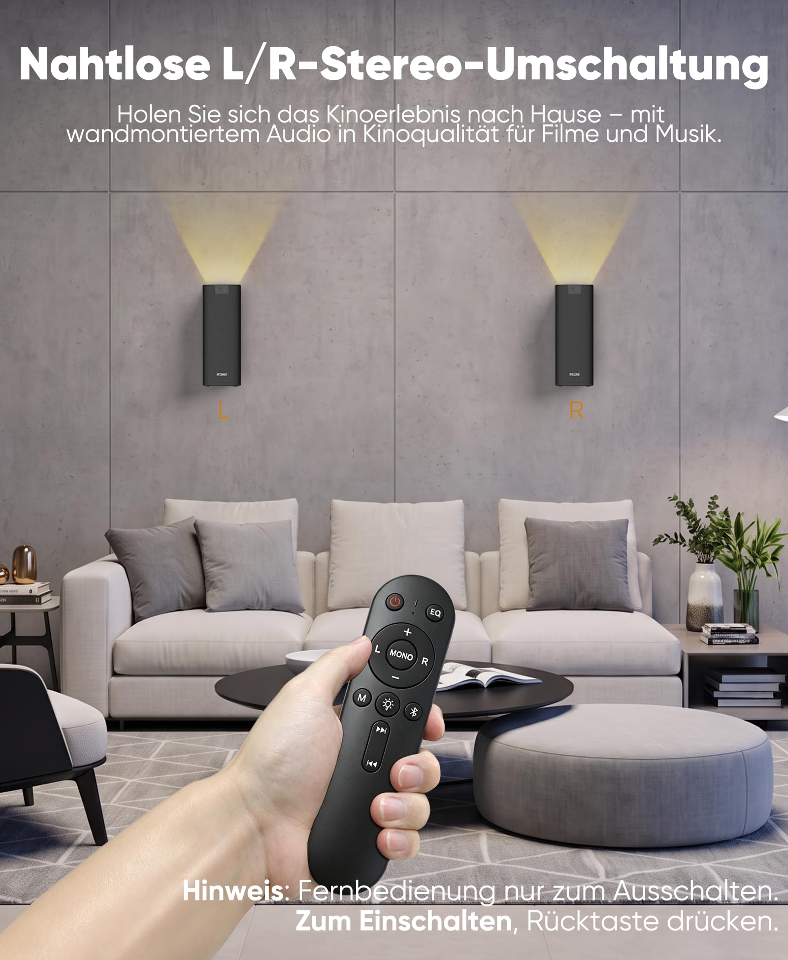 Inwa Auracast 400W Outdoor Bluetooth Lautsprecher, LED, IP65 Wasserfest
