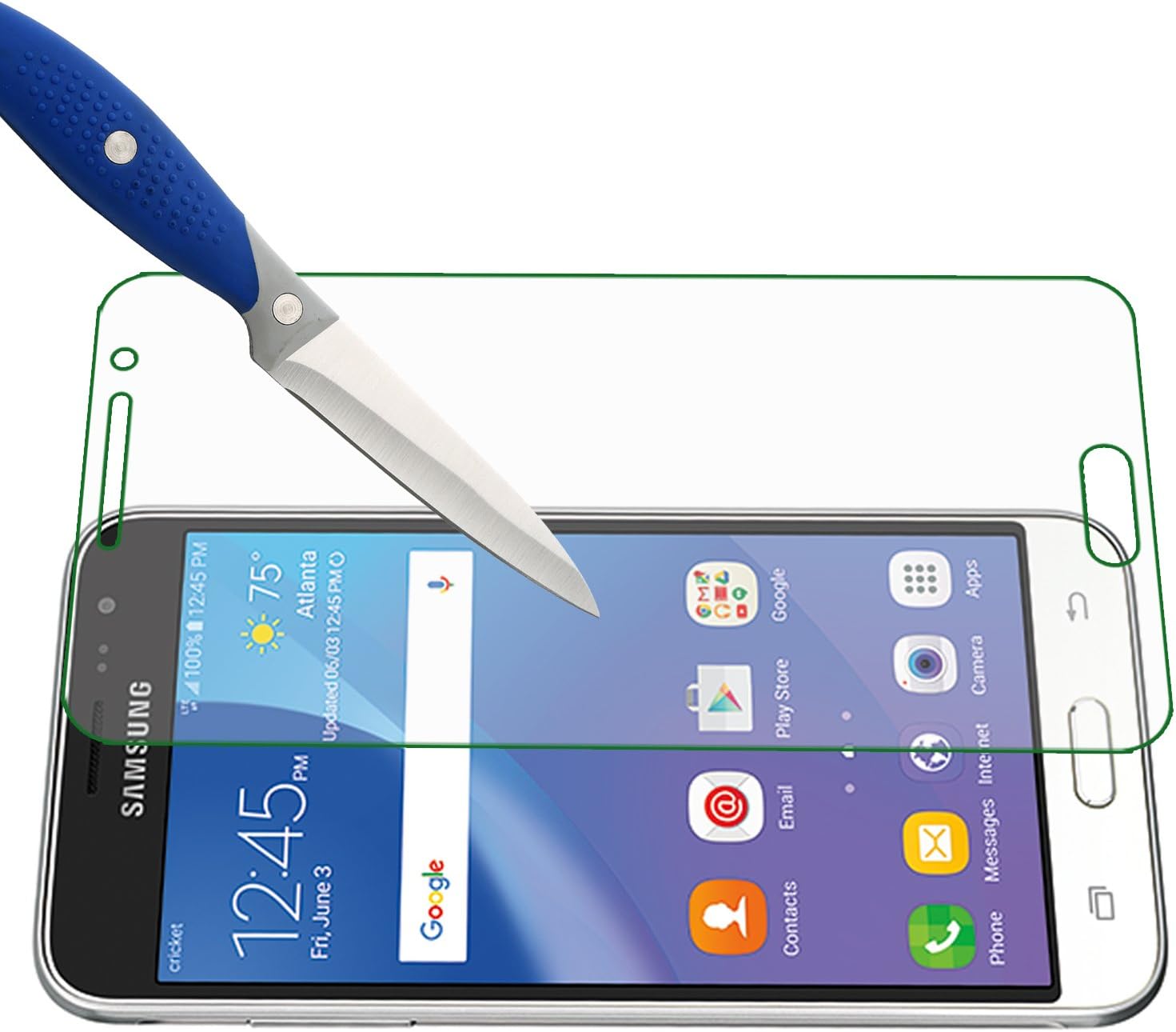 Mr.Shield [2-Pack] Designed for Samsung Galaxy Amp Prime [Tempered Glass] Screen Protector with Lifetime Replacement
