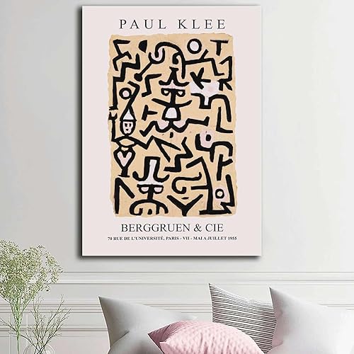 Miniatura 10 de AnenaXean Póster de pintura en lienzo e impresión de composición de Paul Klee con media luna amarilla e Y Póster vintage, impresión artística