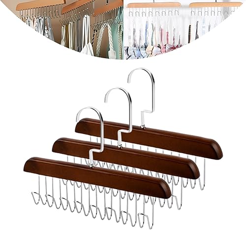 3 perchas para camisetas sin mangas, ganchos para sujetador para organizador de armario, rotación de 360, organizador de armario que ahorra espacio