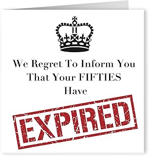 Cult Kitty We Regret To Inform You Fifties - Funny 60th Birthday Card for Men - Thick, Premium Birthday Card for Women, Great 60th or Milestone Age Card with Colourful Envelope