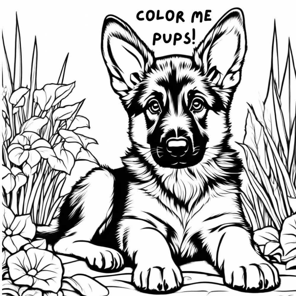 Color Me Pups!: A Ultra Realistic Coloring Book For Adults & Children