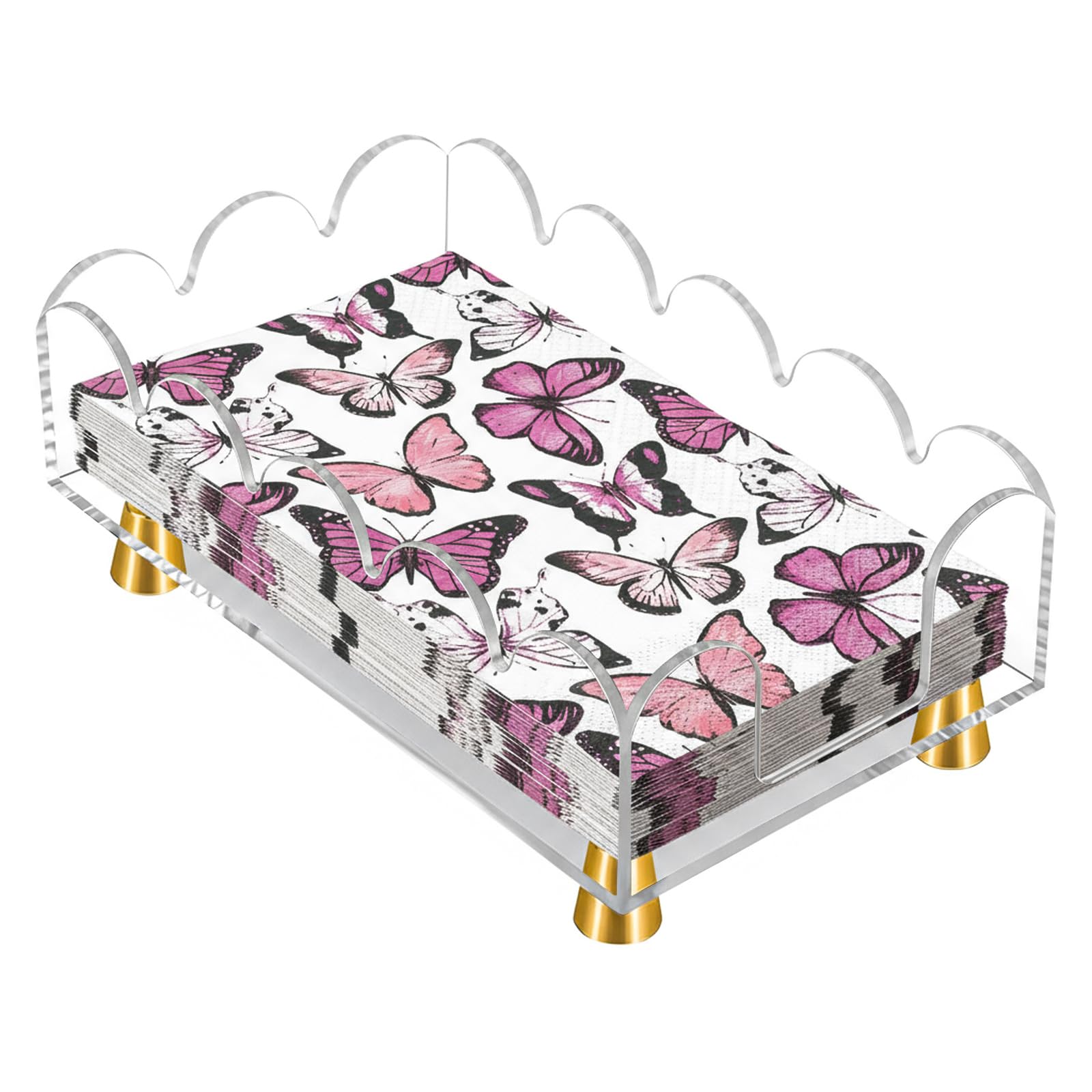 Porte-serviettes acrylique transparent distributeur de table cuisine