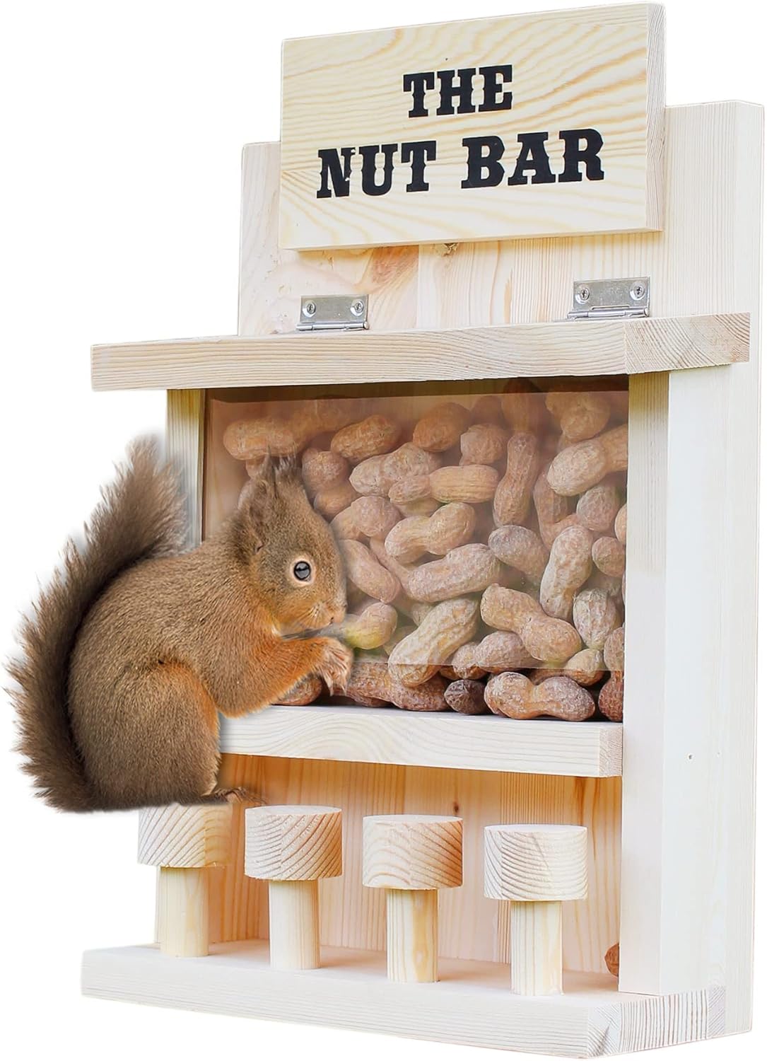 Esterno Nut Bar Squirrel Feeder, Funny Bar Stool Outdoor