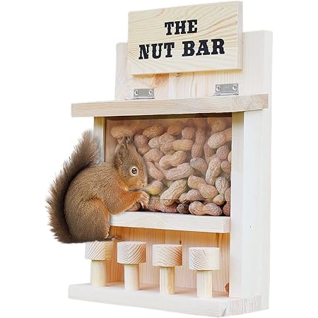 Esterno Nut Bar Squirrel Feeder, Funny Bar Stool Outdoor Squirrel Feeder