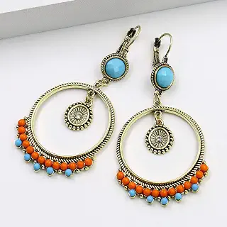 Vintage 2021 Metal Dangle Drop Earrings Sets Bundles for Women Sundry Mixed Ethnic Boho Hanging Earring Jewelry Accessories 0829