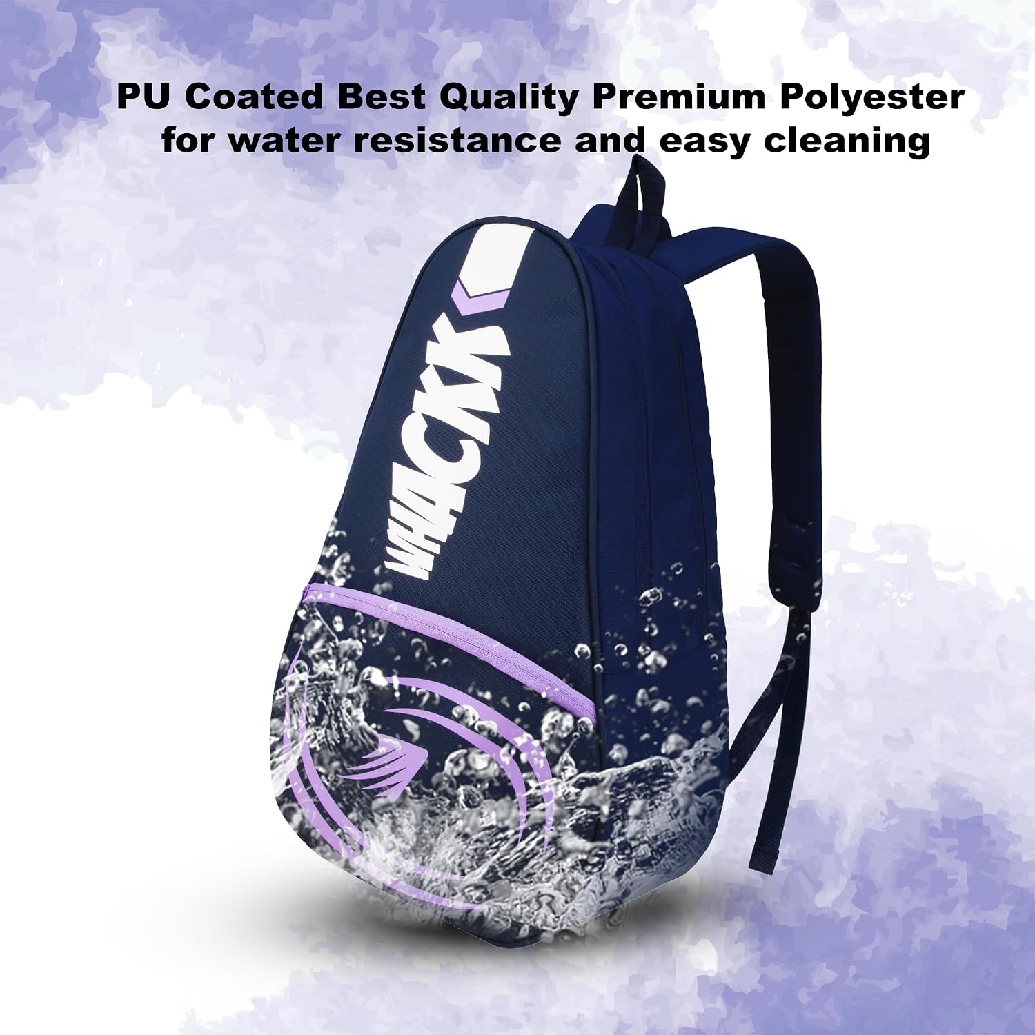 WHACKK Badminton Tennis Pickleball Bag|Unisex|Lightweight|Shuttle Bag|Shoe Pocket|Backpack Style|Spacious Storage Compartment for Clothes|Rackets Tennis-6 Badminton-8