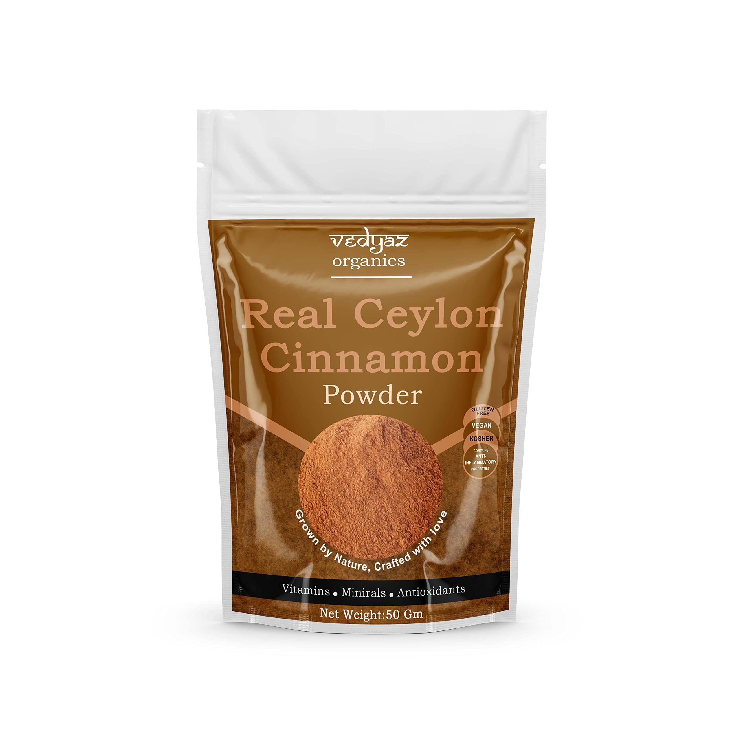 Vedyaz Organics Real Ceylon Cinnamon powder-100 gm- Organic Srilankan Ceylon Stick Dalchini Powder (B0CX8PQW4Q) Amazon Price History, Amazon Price Tracker