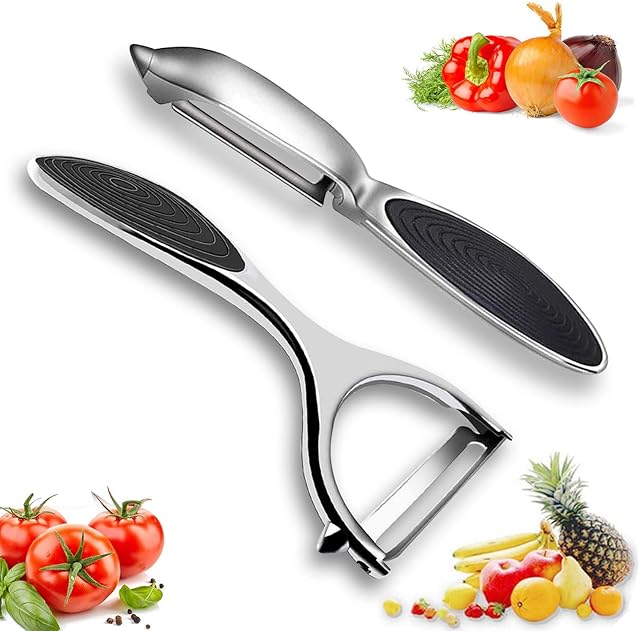 Potato Peelers Vegetable Peeler - Premium Stainless Steel Y-Shaped Rotatable Multifunctional Apple Peeler, Good Grip & Durable Peeling Tool for Kitchen, Vegetables, Fruits