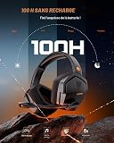 NUBWO Wireless Gaming Headset with Mic for Ps5 Ps4 PC, Zero Interference, 100-Hour Battery All-Day Play, 23ms Sync​ for Fortnite & Call of Duty/FPS Gamers, Triple Mode All Devices Compatible - Orange - 4