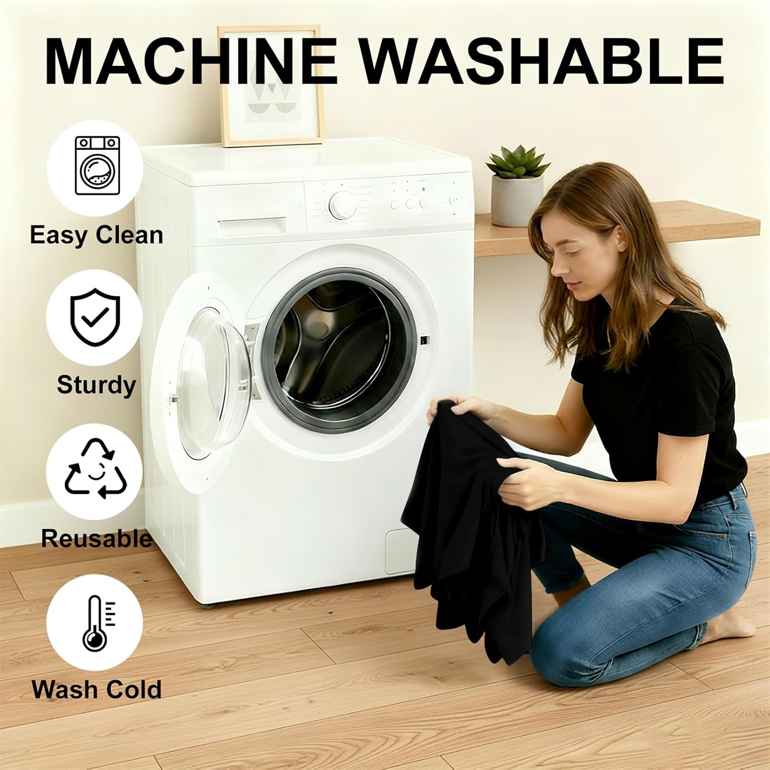 Spandex Fitted 6FT Rectangle Tablecloth 2 Pack, Elastic Stretch Wrinkle Resistant Table Skirt, Washable Reusable Table Cover for Wedding, Banquet, Party, Events (Black, 72Lx30Wx30H Inch)