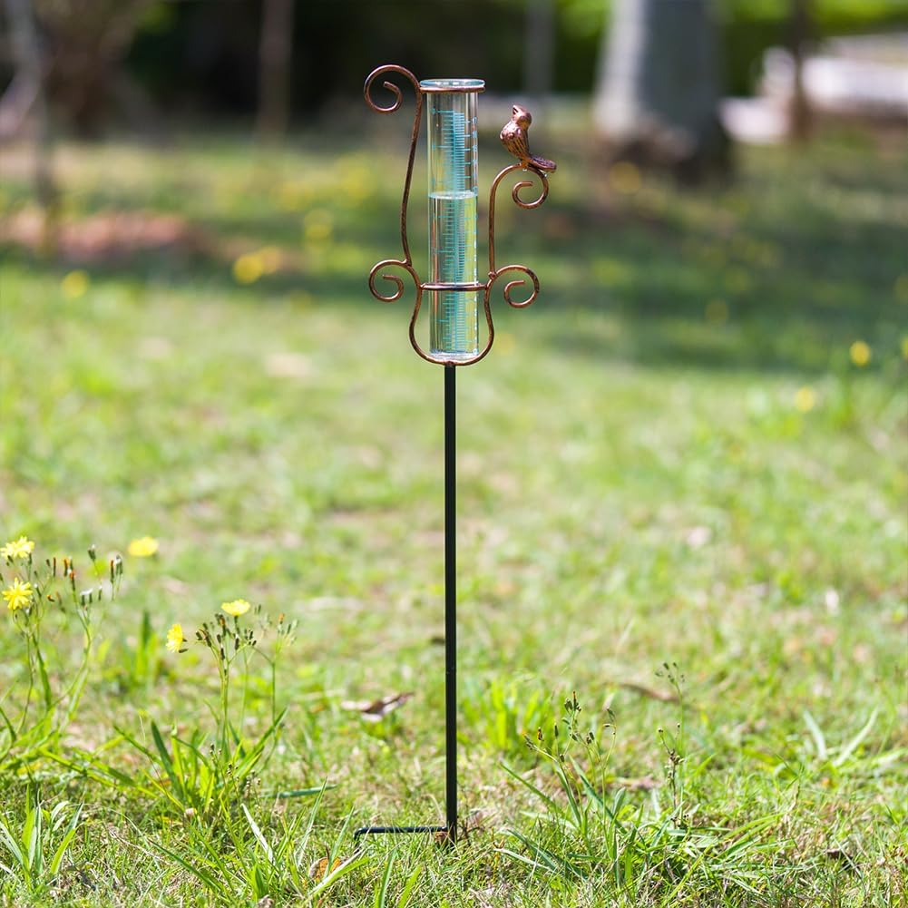 Rain Gauge Outdoor with 7'' Capacity Glass Tube image 5
