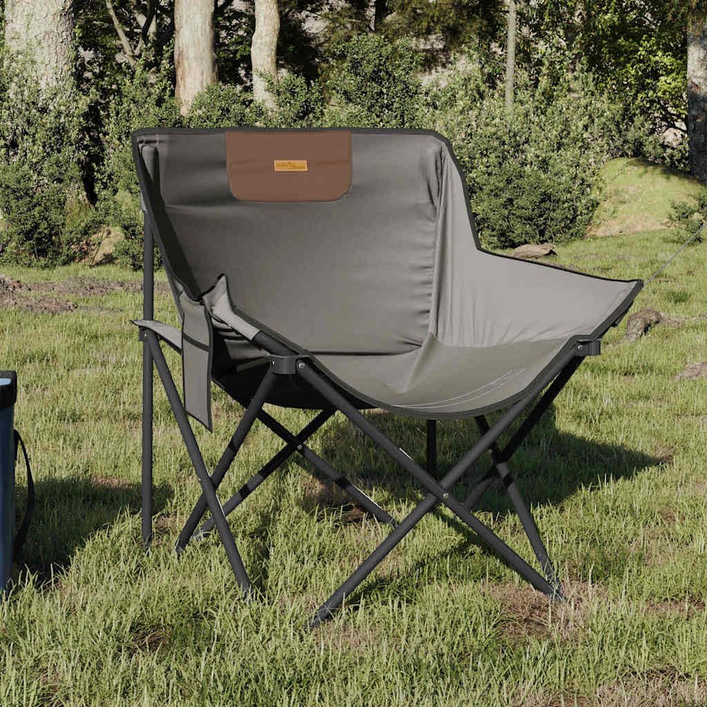 Campingstühle 2 STK. Klappbar Strandstühle Klappstühle Angelstuhl Anglerstuhl Faltstuhl Campingsessel Outdoorstuhl mit Tasche Klappbar Grau
