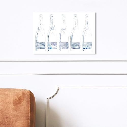 Miniatura 9 de Wynwood Studio Spirits - Lienzo decorativo para pared, diseño de champán, 29.9 x 19.7in, color gris, blanco