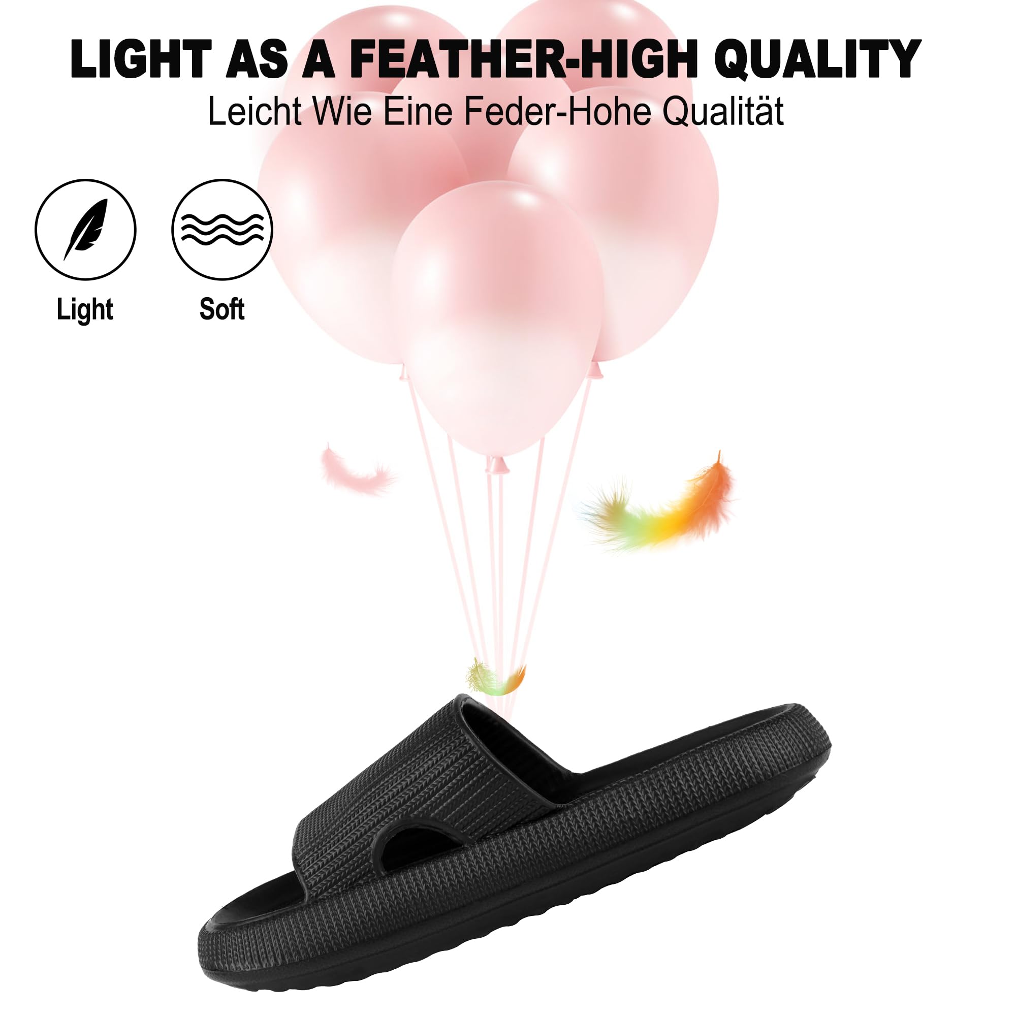 Geweo Ciabatte Nuvola Donna Uomo Comode Pantofole da Casa EVA Super Morbide Ciabatte Piscina Doccia Antiscivolo Slippers Asciugatura Rapida Sandali da Mare con Fibbie Regolabili Unisex