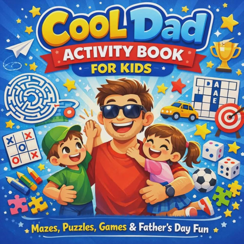 Cool Dad Activity Book for Kids: Mazes, Puzzles, Games & Father’s Day Fun