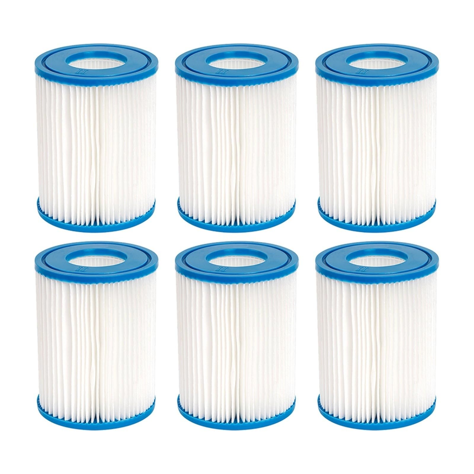 Cartucce filtranti for Piscina Tipo II 58094, Confezione da 2/4/6 cartucce filtranti Lavabili(6 PCS)