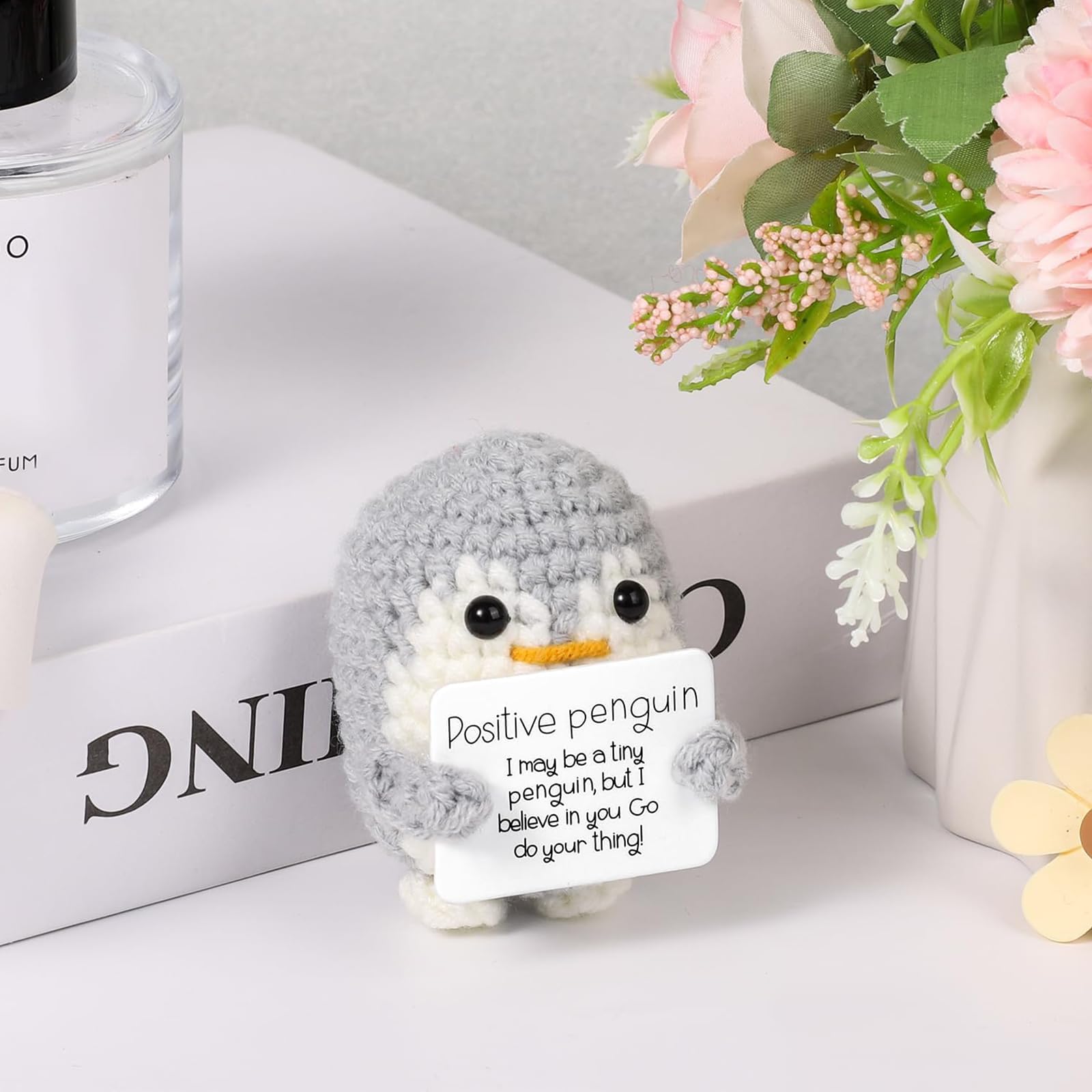 4 PCS Emotional Support Gift, Positive Poo, Positive Penguin, Emotional Support Shark, Pocket Hug - Image 3