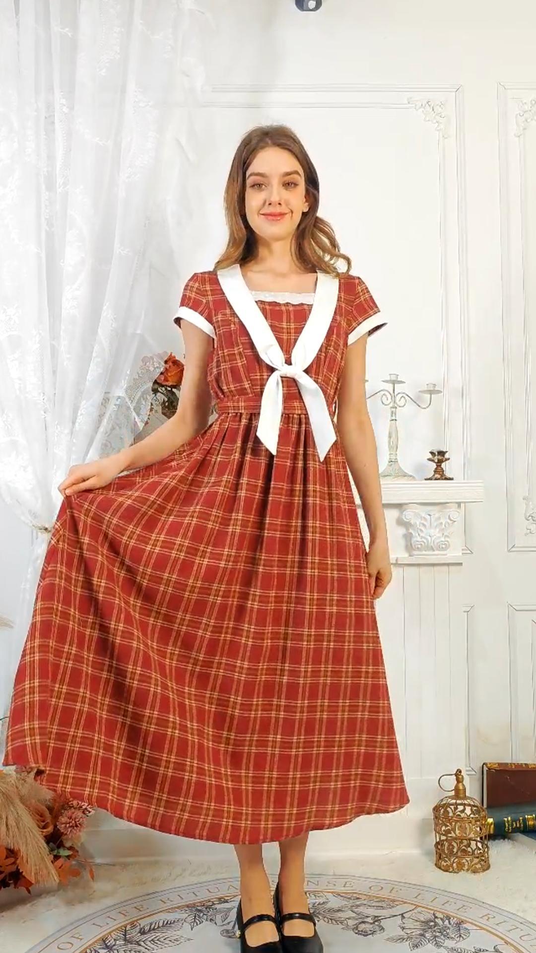 vintage plaid christmas dress CUPSHE Mini Dress for Women Casual Square Neck Sleeveless Plaid A Line Christmas Overall Dress Red Plaid, S at Amazon Women's Clothing store
