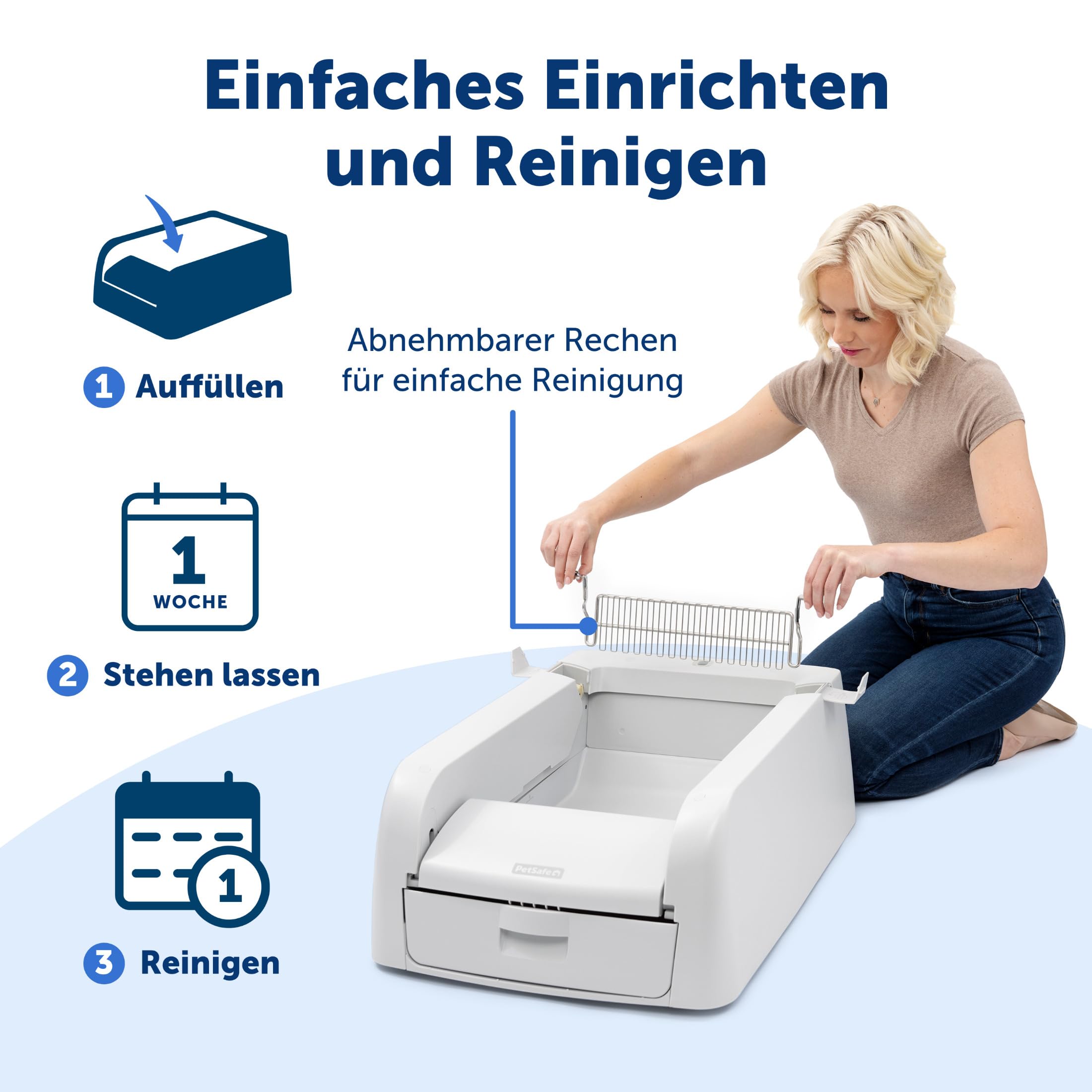 PetSafe ScoopFree Selbstreinigende Katzentoilette | Automatischer Rechen, Optimale Geruchskontrolle, Für Mehrere Katzen Geeignet