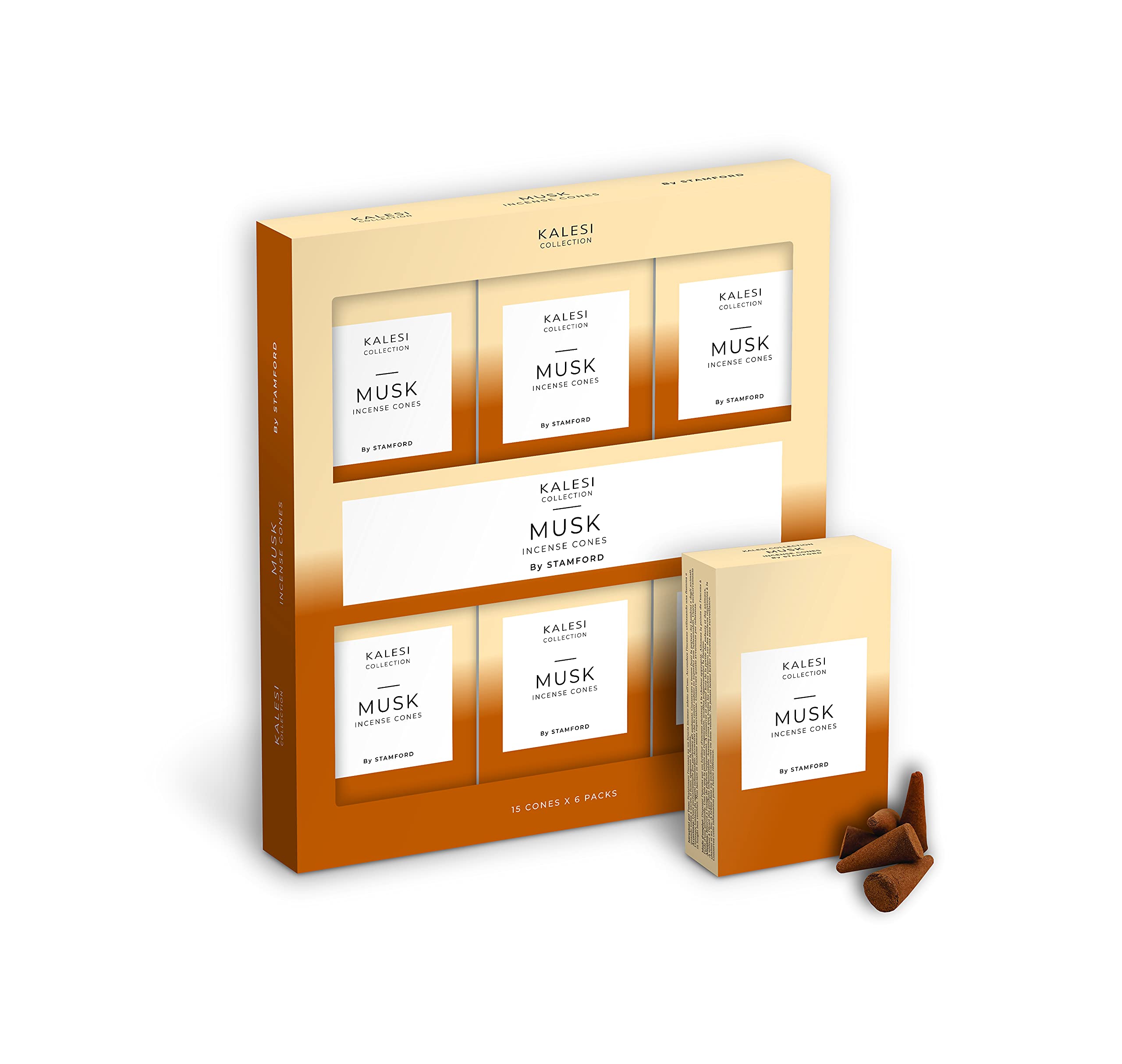 Kalesi Collection Musk Cones The By Stamford Musk Incense Cones 42206- Pack Of 6