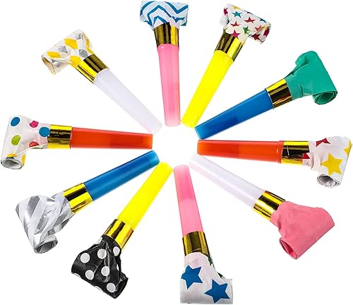 20 piezas de sopladores de sonido divertidos para fiestas bocinas de soplado fiesta de cumpleaños coloridos silbatos ruidosos fabricantes de ruido