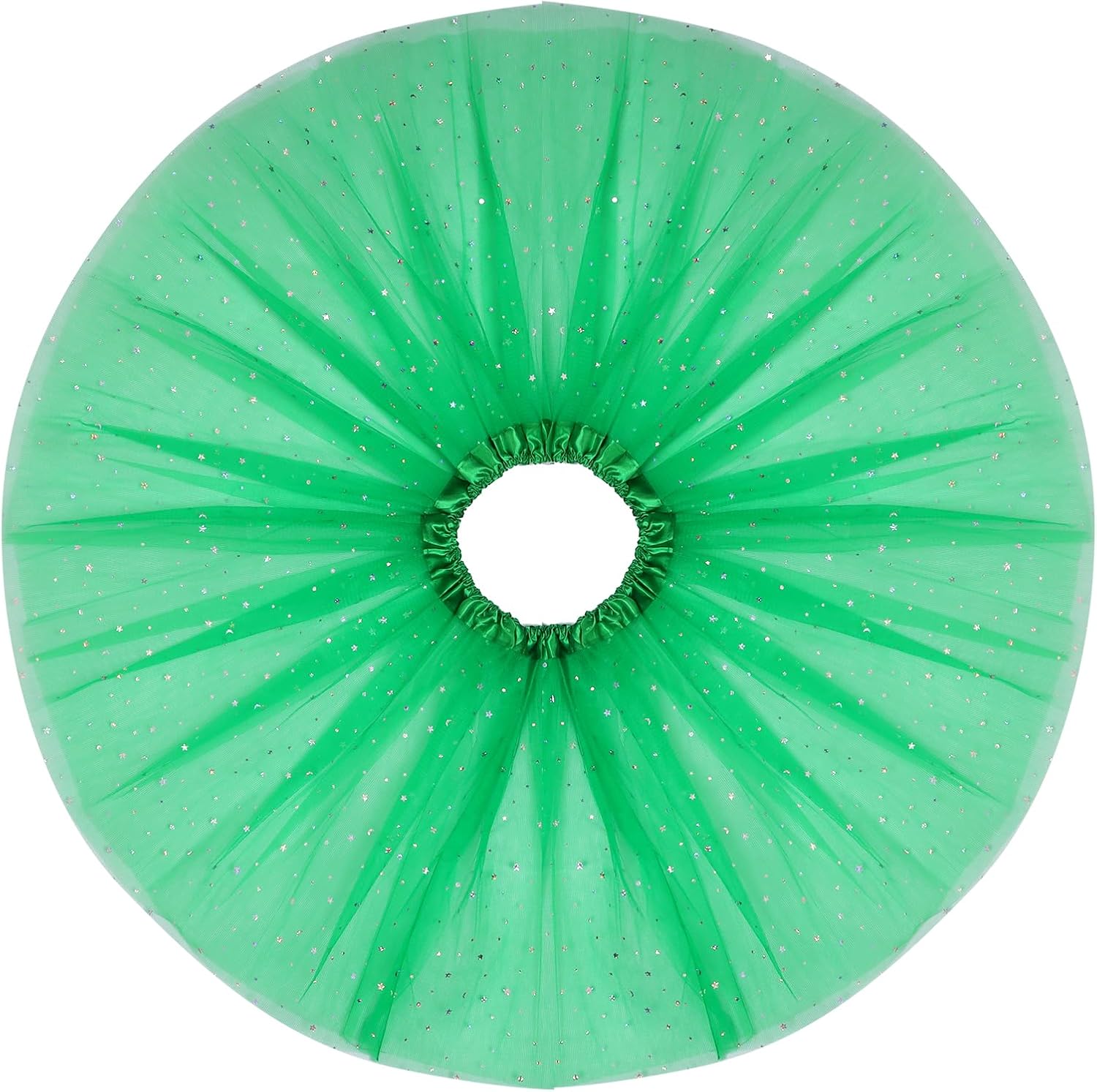3 Layered Girls Star Sparkle Tulle Tutus Skirts Princess Ballet Dance Party Dress for Girls Women