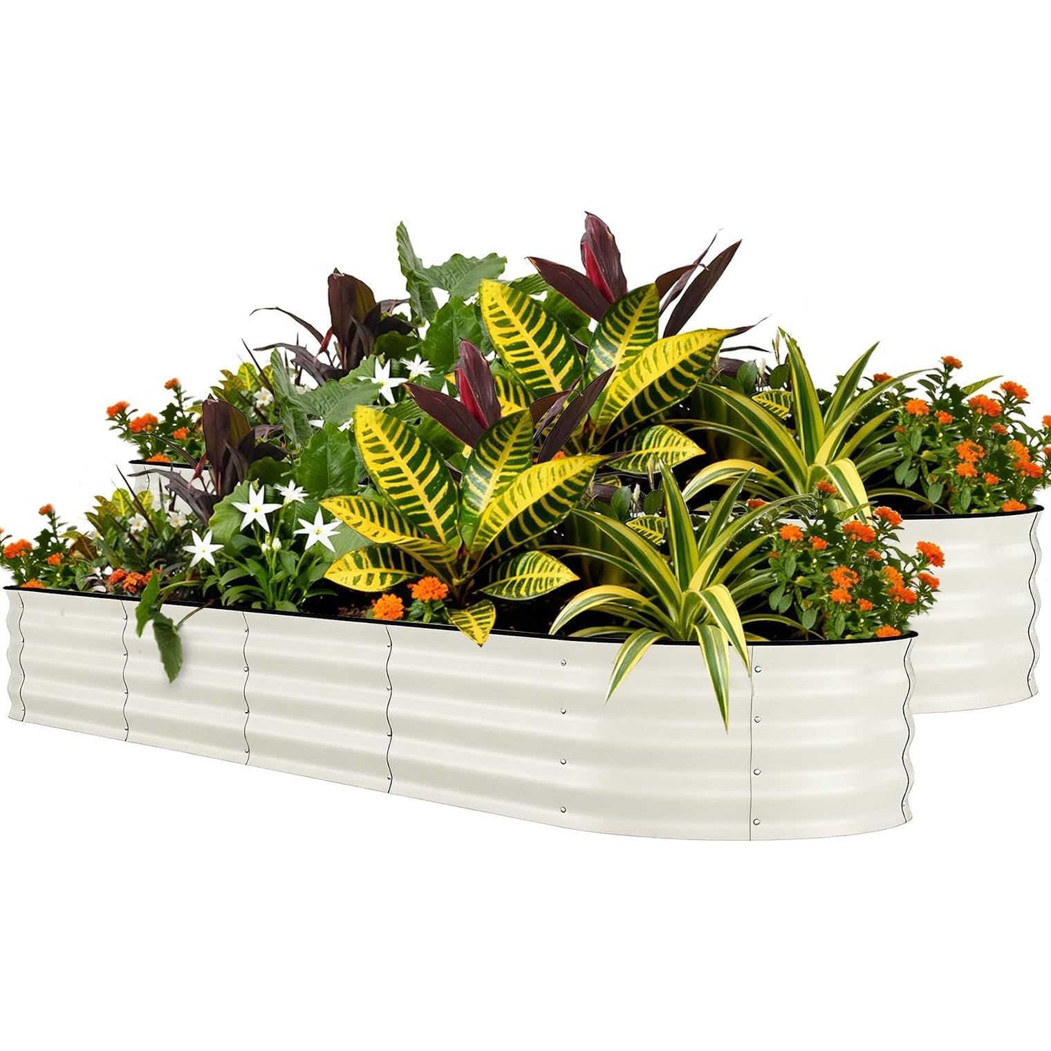 Garvee Galvanized Raised Garden Bed Planter Box