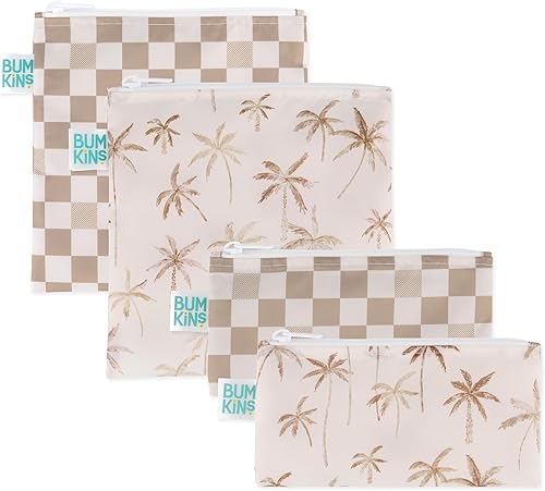 Miniatura 13 de Bumkins - Bolsas de tela para bocadillos y sándwiches - Para almacenamiento, viajes, preparación de alimentos, almuerzo - Reutilizables, resistentes