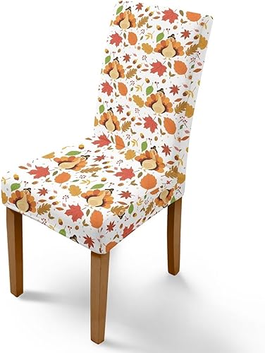 Miniatura 36 de Rnyleeg Fall Autumn Seat Covers for Dining Chairs Set of 4 Sunflower Themed Stretch Dining Chair Covers Soft Comfy Chair Slipcovers for Cocktail
