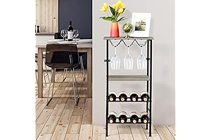 Stunning Craft Room Table: NANANARDOSO Wine Stand with Glass Bottle Holder
