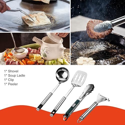 Miniatura 7 de Bolsa de almacenamiento de utensilios de cocina para campamento, juego de utensilios de cocina de campamento, bolsa de almacenamiento portátil