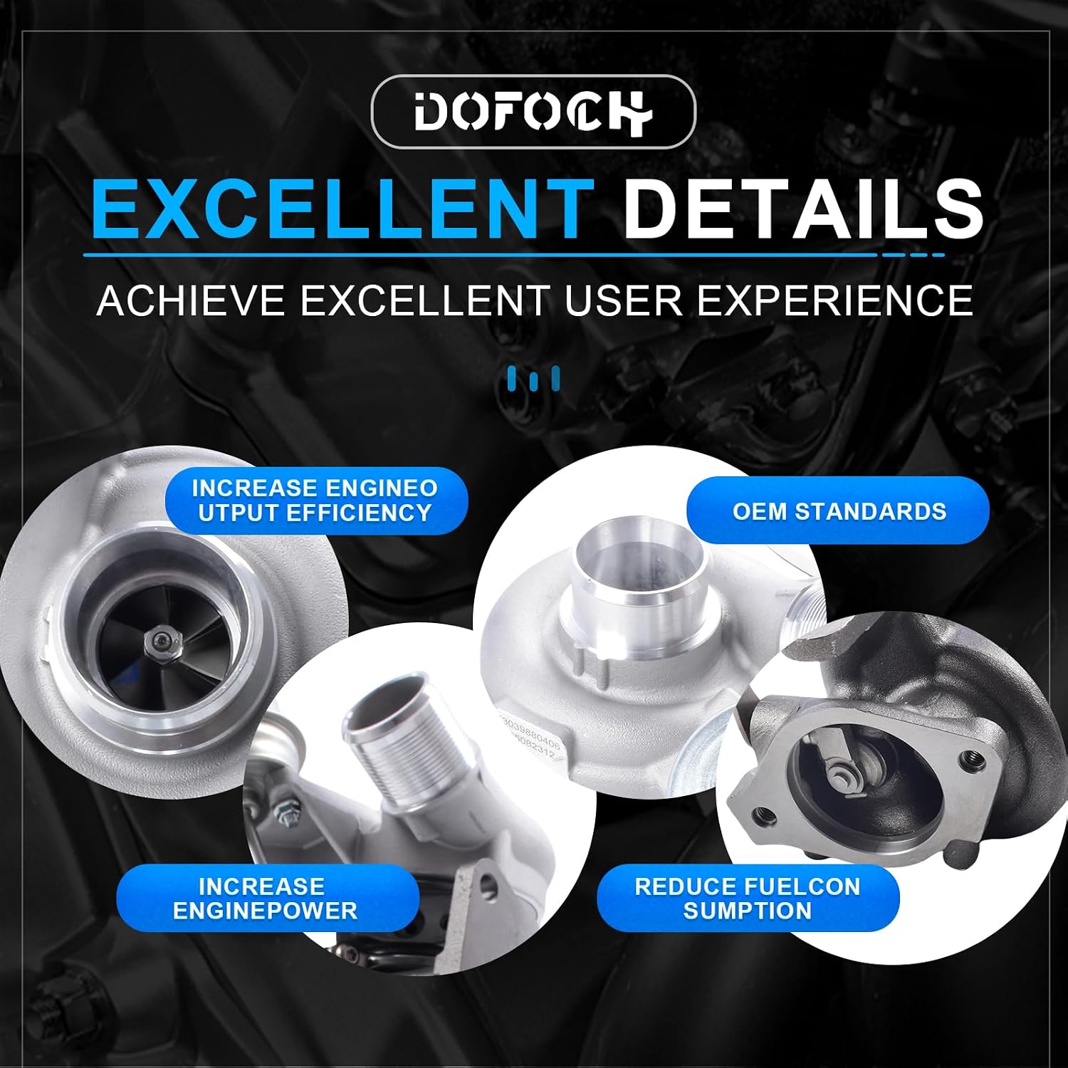 53039880406 Left Turbocharger Fit For 2017-2019 Ford F150 2.7L Turbo OE# JT4E-6K682-AB JT4E6K682AC