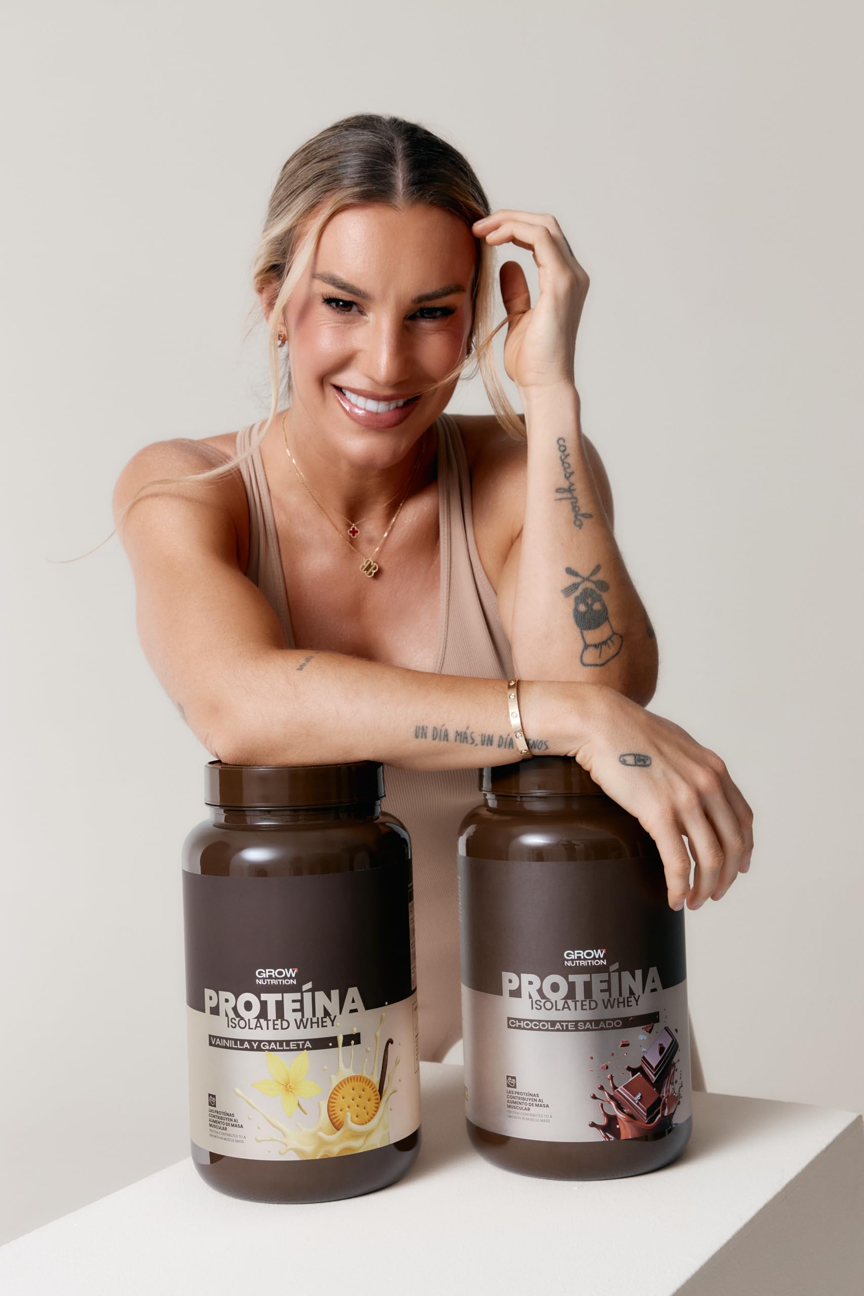Grow Wellness Lote Proteína Aislada Chocolate y Pistacho 1 kg + Creatina Monohidrato Creapure 250 g | Whey Isolate CFM y Creatina Neutra