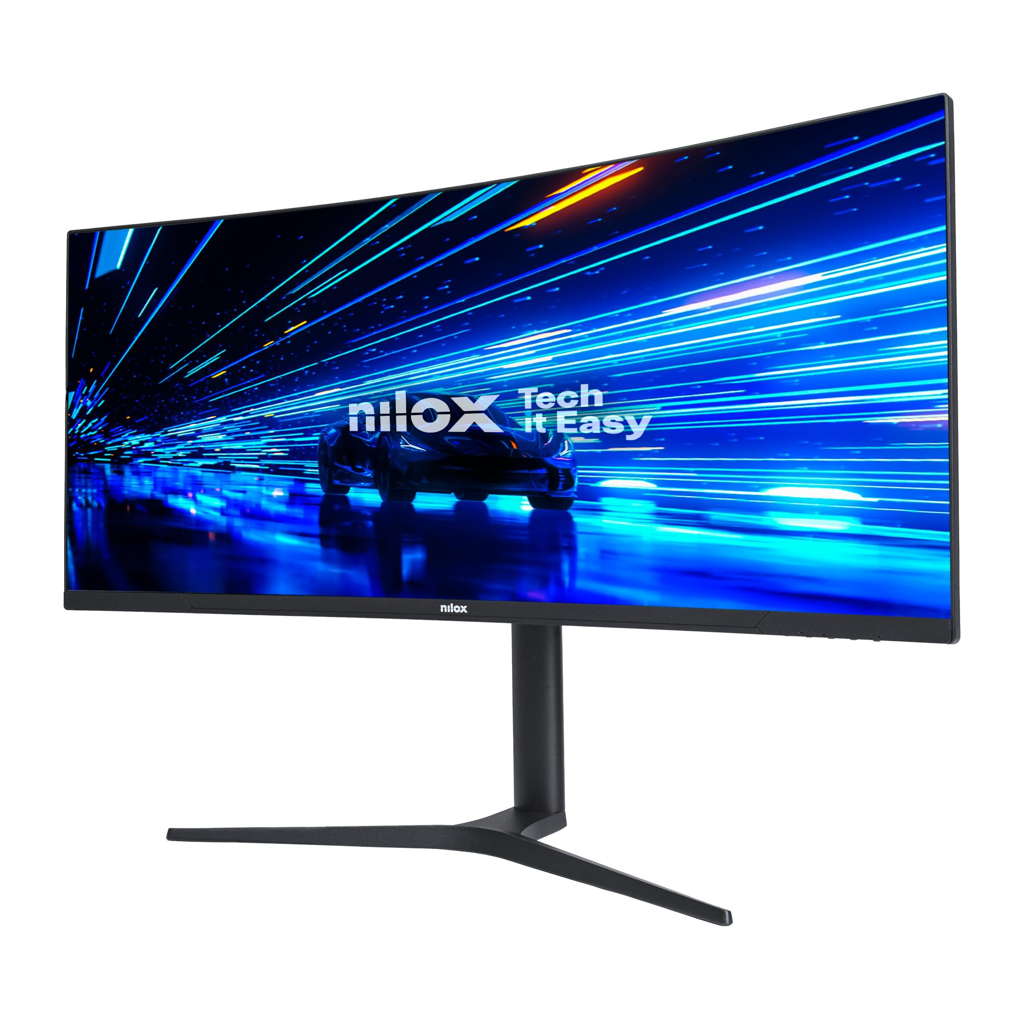 Nilox NXM344KD11, Monitor Gaming Curvo 34 Pollici, Monitor Gaming 4k con Frequenza 165Hz e Tempo di Risposta 1ms, Ingressi HDMI e DP, Monitor PC con Immagini Chiare e Nitide per Gioco Fluido