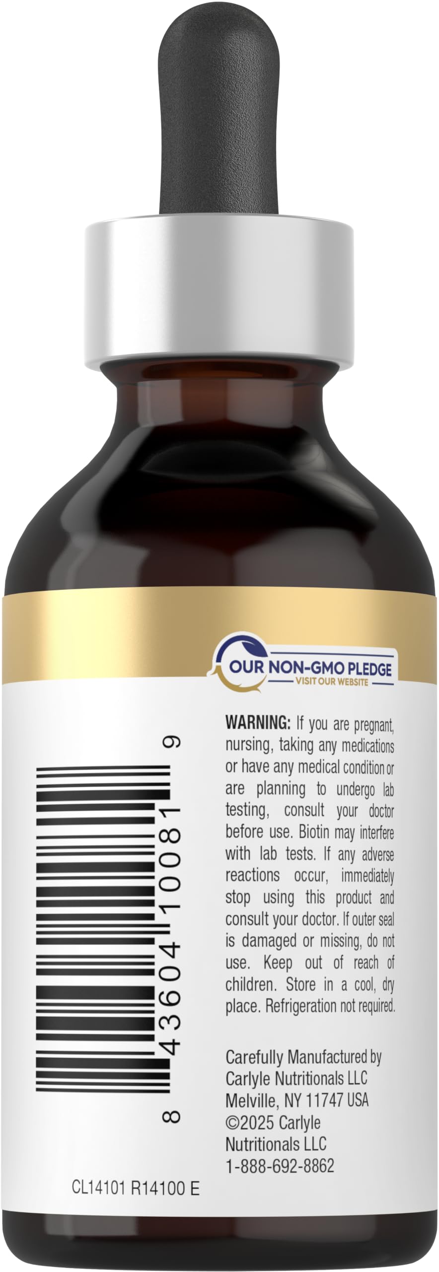 Carlyle Liquid Biotin 10000mcg | 2 oz | Extra Strength Drops — Amazon image 3