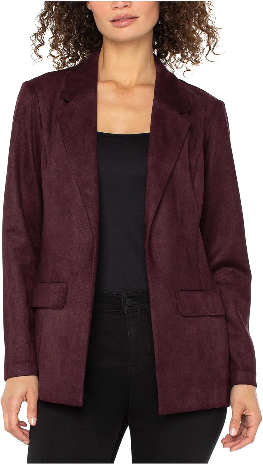 Liverpool Women's Sueded Scuba Knit Boyfriend Blazer