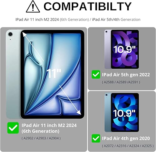 Miniatura 2 de TNP - Funda para iPad Air de 11 pulgadas M2 6 2024, 5 4 generación (2022 2020), funda de flamenco de 10.9 pulgadas con soporte para lápiz para Apple