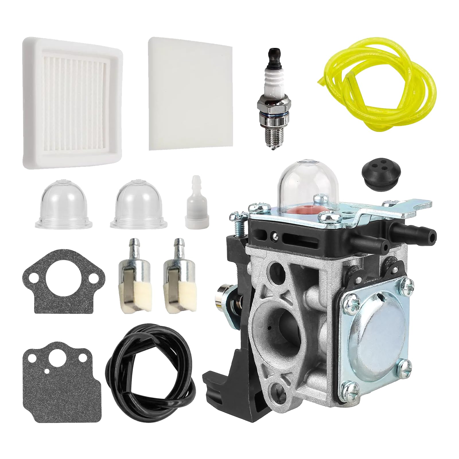 Kit de carburateur SRM 2620 pour débroussailleuse et taille-bordures Echo SRM-2620 SRM-2620T PPT-2620 PB-2620, A021004600 A021004601 26X Carburateur pour pièces de coupe-bordures et débroussailleuse