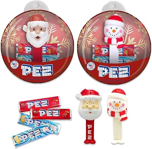 Paquete de 2 adornos de Pez de Santa Pez y muñeco de nieve, dispensador de dulces de Pez de Navidad, dispensadores de Pez Santa, dispensadores de