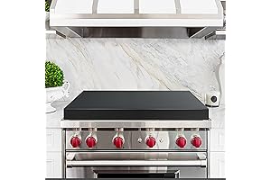 Premium Black Stainless Steel Gas Cooktop Cover
