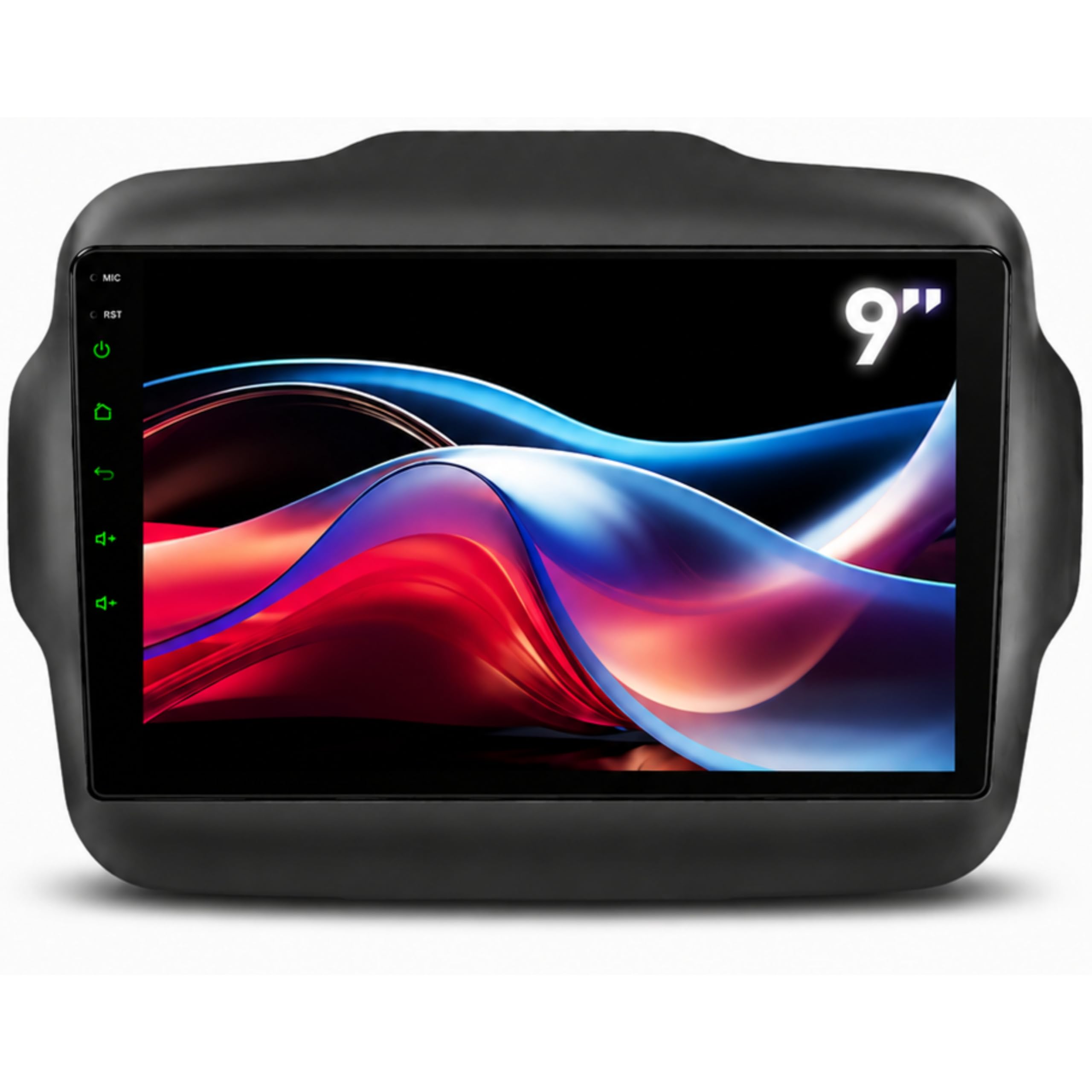 VIBEX Autoradio 9" Android per Jeep Renegade 2014 2015 2016 2017 2018 2019 2020, Wireless Apple CarPlay Android Auto, Navigazione GPS, Bluetooth, WiFi, Schermo Touchscreen, Supporto Retrocamera