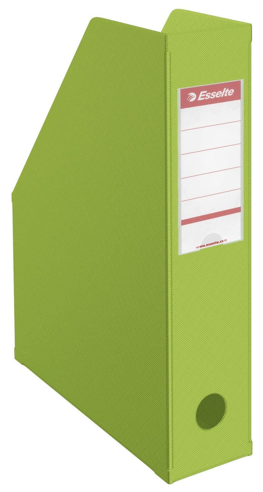 Foldable magazine file of PVC: A4 Esselte green 56006